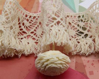 China Viable White 100% Cotton Crochet Lace Trim Fabric Crochet Lace Fabric Trim Crochet Lace for sale