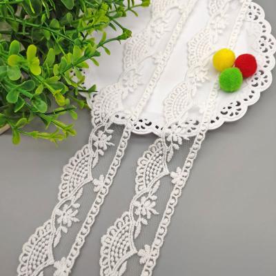 China 8cm Viable Mesh Embroidery Chemical Bridal Lace with Cool Design for sale