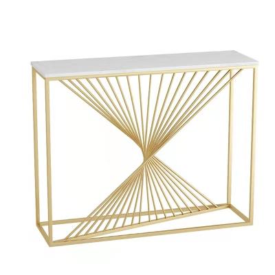 China Luxury Marble Console Table (The Other) Modern Gold Adjustable for sale