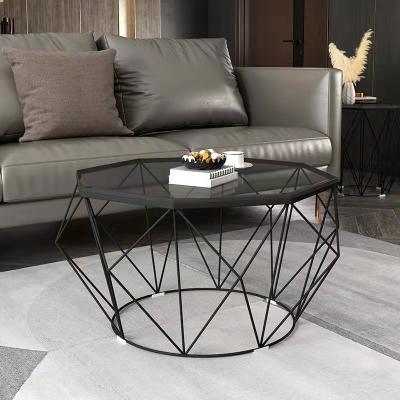 China Modern Luxury Adjustable Glass Coffee Center Side Round Lid Gold Tea Table White Metal Paint Glass Minimalist OEM Customized Large Room for sale