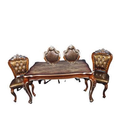 China Modern Top Wooden Dining Room Furniture Dining Table And Chair Regal Classic Elegant Set for sale