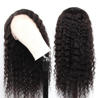 China Real Deep Wave Indian Women's Hair Raw Cuticle Aligned 360 Deep Wave Closure HD Transparent Lace Front Wigs for sale