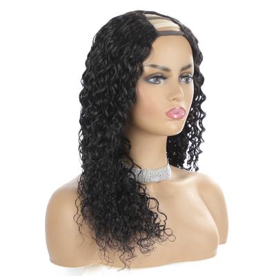 China Raw Water Wave Unprocessed No U Weft Wavy Part Hair Upart South Indian Human Water Wave Wig for sale