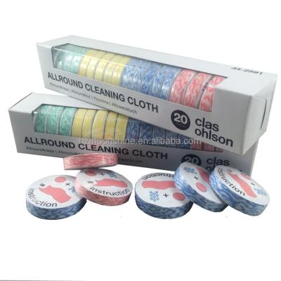 China Comfortable soft shrink-wrapped with bilateral paper card of non-woven magic cloth and compressed towels for sale