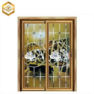 China Modern Fashionable Two Leaf Sliding Living Room Door for sale