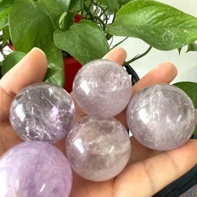 China Wholesale Bulk Natural Magic Clear Crystal Sphere Ball Display Stand Amethyst Quartz Ball Stand From Europe Factory Big Small for sale