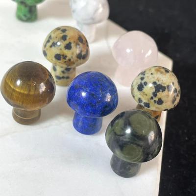 China Europe crafts small size natural high quality crystal tiger eye clear quartz crystal mushroom volume for girl for sale