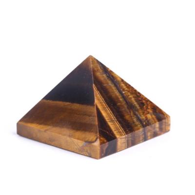 China Europe Natural Yellow Tiger Eye Egypt Pyramid Prism Crystal Manufacturer for sale