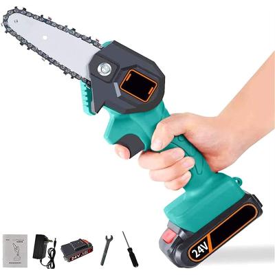 China Hot selling eletric power chainsaw tools 24v garden chainsaws tools garden tools machine and equipment EWCSM001 for sale