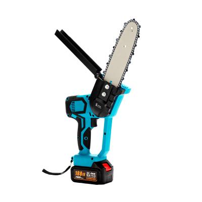 China Cutting and Balancing Best Selling 8 Inch Portable Electric Power One-Hand Wood Chainsaws Mini Househeld Garden Cordless Tools Chainsaws Tools for sale