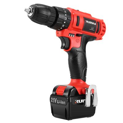 China Rechargeable Cordless Drill Impact 21V 1500mAh 35N.M Lithium Ion Battery Drill Making for sale