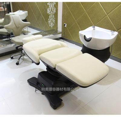 China Modern high quality hair wash salon shampoo bed, extended shampoo chair for haircut salon for sale