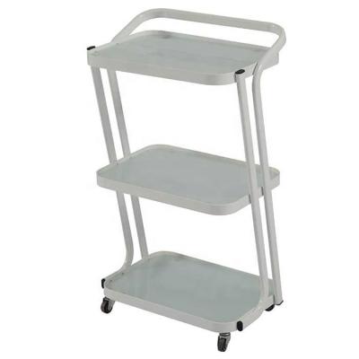 China Popular 3 layers salon trolley salon trolley for beauty salon hair shop trolley glass trolley for sale