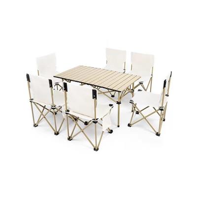 China Modern Portable outdoor tables and chairs camping chairs folding picnic dinning table set outdoor folding table for sale