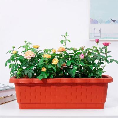 China Transitional New Arrival Rectangular Plastic Pot Vegetable Planting Pots For Plants for sale