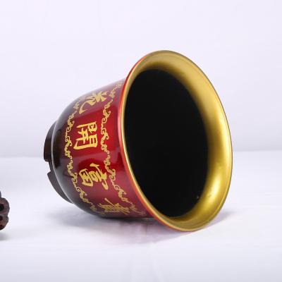 China Large transitional decoration plastic pot black round painted flower pots for sale for sale