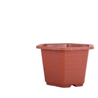 China Wholesale Garden Pots Transitional Brick Basin Plastic Pot For Plants Flower for sale