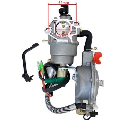 China Dual Fuel Carburetor LPG NG CNG 188F Aluminum Carburetor With Handle Fits For GX390 188F GX420 190F Carburator Engine Spare Parts for sale