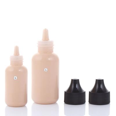 China Custom 30ml 60ml 90ml Soft Touch Base Makeup Plastic Cosmetic Liquid Dropper Bottle PE Pakacking Eye Drop Bottle Premium Ink Bottles for sale