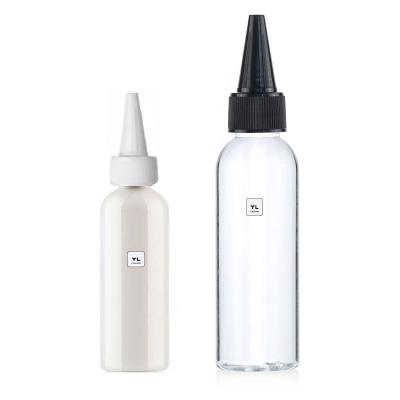 China 30ml 50ml 100ml 150ml 250ml Cosmetic White Clear Plastic Spot Hair Oil Serum Squeeze Bottle PET Dropper Bottle With Twist Top Cap for sale