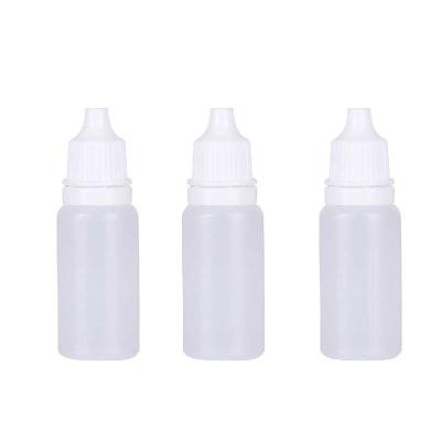 China Cosmetic most popular white pe 15ml eye plastic liquid dropper bottle E with tamper-proof cap and tip for sale