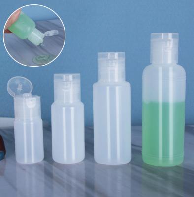 China 10ml 20ml 30ml 50ml Cosmetic Detergent Pe Squeeze Mini Vape Bottles With Flip Soft Top Cap for sale