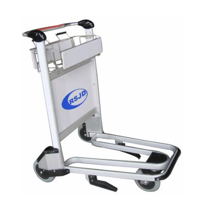 China 3 Wheel Airport Trolley Aluminum Luggage Cart Airport Unfolding for sale