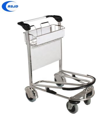 China Luggage Airport Trolley Moving Objects 4 Wheels Stainless Steel Handling for sale