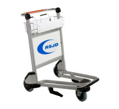 China Unfolding Aluminum Airport Baggage Brake Trolley Luggage Trolley for sale