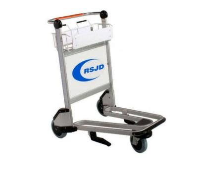 China Unfolding Airport Shopping Trolley Luggage Hand Cart With Brake for sale