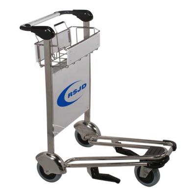 China Unfoldable Airport Luggage Trolley Cart Unfoldable With Brake for sale