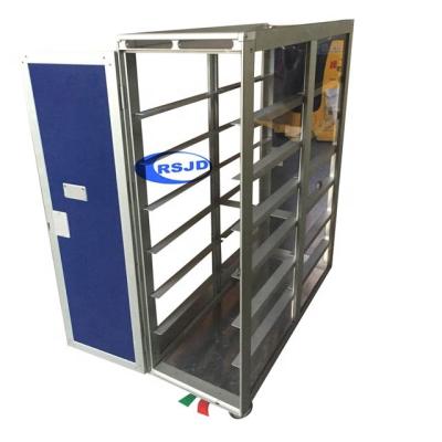 China Aluminum Storage Aircraft Service Trolley Cart For Airline for sale