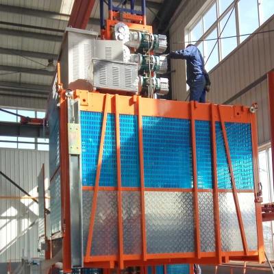 China Building Material Shops Single Cabin Elevator Construction Builder's Elevator Crane SC150L for sale