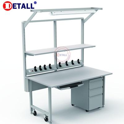 China Industrial Workshop Detall Inspection ESD Table With Light for sale