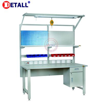 China Mobile Computer Repair Machinery Repair Shop Detall Mobile Phone Repair Work Bench Electronic Desk With Operation Table Shelf for sale