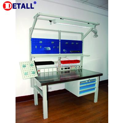 China Office Detall Heavy Duty Stainless Steel Work Bench With Drawer for sale