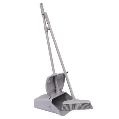 China Floor Cleaning Brooms And Cleaning Dust Pan With Handle Good Quality OEM Wind Proof Household Plastic Fordable Toilet for sale