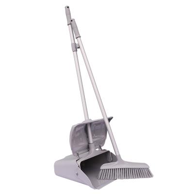 China High Quality Floor Household Use Wind Proof Lobby Dust Cleaning Pan With Aluminum Handle Broom Brush Set for sale