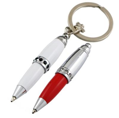 China Mini Promotional Cute Metal Diamond Key Chain Ballpoint Pen Custom Logo for sale