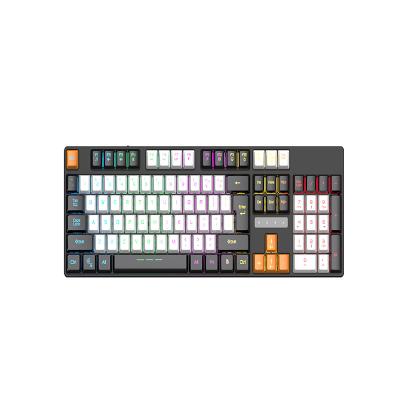 China New Anti-Ghosting Anti-Static RGB Keyboard 104 Keys Waterproof Mechanical Gaming Keyboard With Multimedia Function Keys for sale