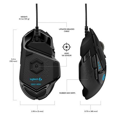 China 3D original gaming mouse logitech G502 high quality durable cable mouse for computer laptop PC desktop for sale