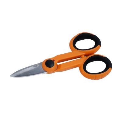 China ELECTRICIAN'S SCISSORS 138mm Universal Stainless Steel Fiber Optic Hand Tool Scissor Electrical Wire Cutter for sale