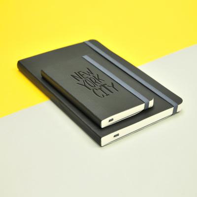 China Soft Cover Customized PU Leather School Notebook With Pen Holder for sale