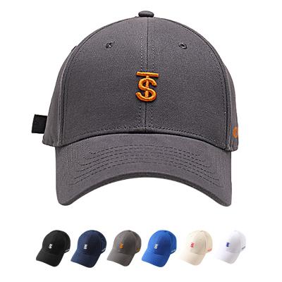 China Wholesale JOINT Designer Private Label Baseball Hats 6 Panel Letter Embroidered Klein Cotton Hard Top Blue Washed Baseball Cap for sale