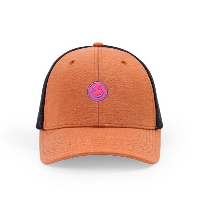 China Wholesale COMMON Smiley Face Baseball Caps Net Smiling Face Cap Gorras De malla Mesh Hat Trucker Hat Mesh Cap For Women for sale