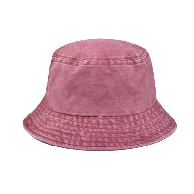 China Simple Black Bucket Hats Wholesale Solid Color Vintage Bucket Hat Designer Cotton Bucket Hat for sale