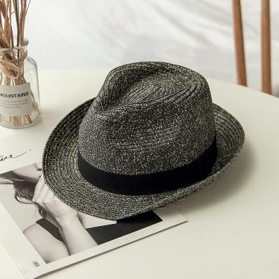 China Wholesale Paper Straw Hats Man Felt Hat Summer Straw Hats Men Beach Hat Dobby Straw Felted Hat for sale