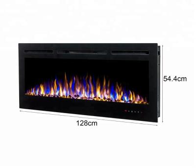 China RV 50 Inch 3 Way Mounting Electric LED Fireplace Heater With Pebbles for sale