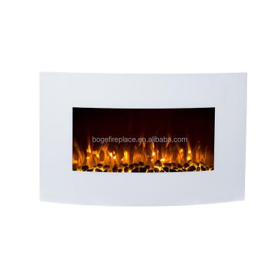 China Pleasant Household Hearth Most Realistic Flame Effect Electric Fireplace In White for sale