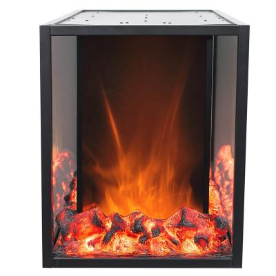 China Modern three sided electric fireplace without a heater for sale